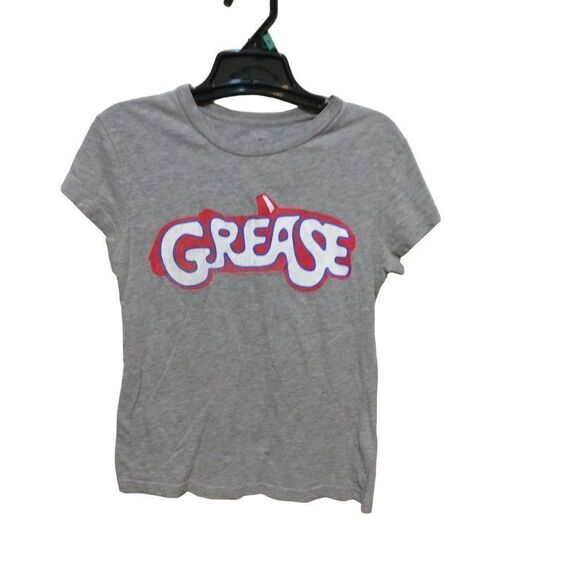 GREASE Girl Short Sleeve Tee Size S Gray - Picture 1 of 3
